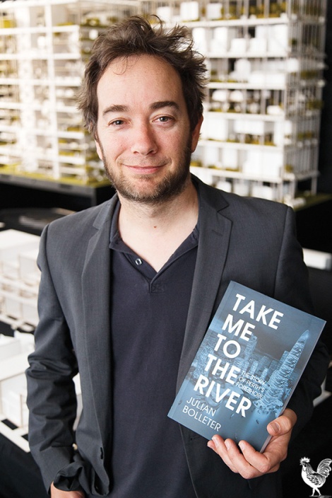 • Julian Bolleter with his book Take me to the river: The story of Perth’s foreshore. Photo by Matthew Dwyer